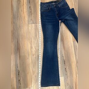 Elegant Dark Blue Flare Jeans